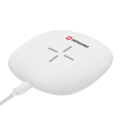 Produktbild von QI-Ladegerät, 10W Induktionsladegerät by Swissten – Weiß