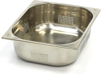 Image de Maxima - Récipient Gastronorm - 1/2 GN - 10 cm de profondeur - Acier inoxydable - Perforé