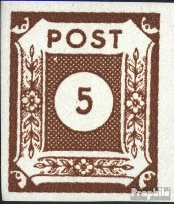 Produktbild von Briefmarken Sowjetische Zone (All.Bes.) 1945 Mi 42II, weißer Punkt unter P postfrisch Ziffer im Kreis