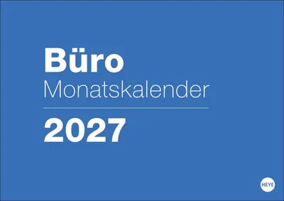 Produktbild von Heye Monatsplaner 2027 A4-Querformat 29,7 x 21 cm mit Jahresübersichten und Schulferien