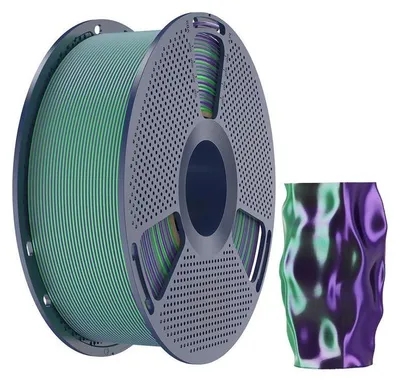Produktbild von Sunlu PLA+ Silk Dual-Color Filament, 1,75mm, 1kg - Farbton: Green Purple