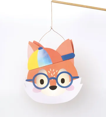 Produktbild von Folia 95303 - DIY Laterne FOX, Laternen Bastelset, inklusive Vorlagebogen mit Bastelanleitung, zum Selbstgestalten,ideal für den nächsten Laternenlauf