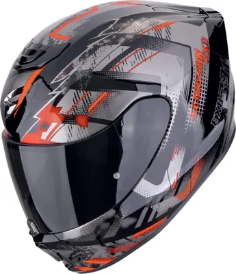 Image de Scorpion EXO-391 Clutter casque, noir/gris/rouge, M (57/58)