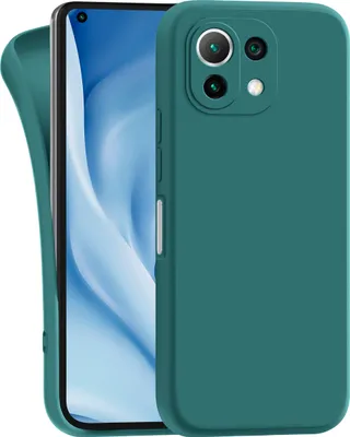 Produktbild von Hülle für Xiaomi Mi 11 Lite 5G - Handyhülle mit Kameraschutz Cover aus Silikon in Olivgrün