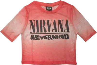 Image de Nirvana - "Nevermind" Top court Logo pour femme RO5832 (M) (Rouge/Blanc)