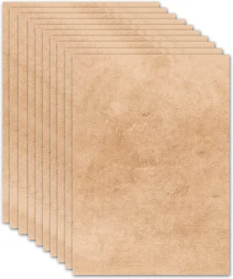Produktbild von 50x Briefpapier DIN A4 beidseitig bedruckt - Blanko Briefpapier Set zum Beschriften und Bedrucken für Hochzeit, Geburtstag, Einladungen (A4, Vintage)