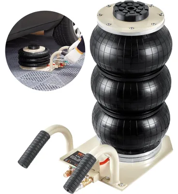 Immagine prodotto di VEVOR Pneumatico portatile auto Jack tripla borsa d'aria 3 t, tripla borsa d'aria Jack 140-450 mm altezza di sollevamento Airbag Air Jack, 5 minuti Lift Air Jack auto Jack con maniglia corta Bianco