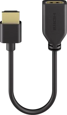 Productafbeelding van Goobay 64824 Standaard HDMI™-flexadapter (slank), 0,1 m, zwart - 4K/60Hz