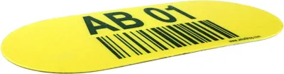 Produktbild von Oval - bedruckt Weiß 90 mm x 225 mm x - Weiß - Glatt - Polyvinyl chloride (PVC) - 0,99 mm - Innenbereich - D2SR25522