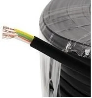 Produktbild von Helos Anschlusskabel 4-adrig, schwarz, 50 m Flachkabel 4-adrig, Telefonkabel, 50 m, AWG28 (014864)