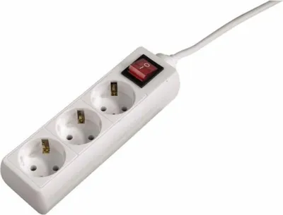 Produktbild von Hama 69223781, 1,4 m, Drinnen, Kunststoff, Weiß, 3 AC-Ausgänge, 250 V