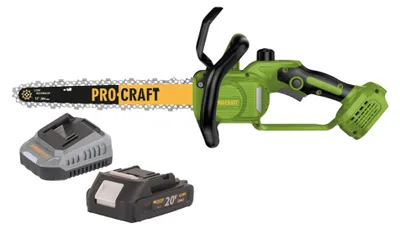 Obrázok produktu pre Akumulátorová reťazová píla Procraft PKA33-BB 20 V 304 mm bez kefy + 1x akumulátor 2,0 Ah + nabíjačka