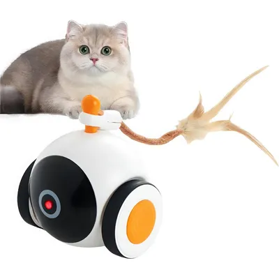 Produktbild von Elektrisches Katzenspielzeug mit beweglicher Feder, interaktiv und automatisch für jede Bodenart