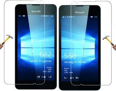 Produktbild von ino 2x Schutzglas kompatibel mit Microsoft Lumia 550 Panzerglas harte Schutzfolie Panzerfolie Displayschutzglas Schutz Glasfolie Displayglas 9H