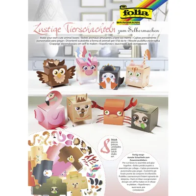 Produktbild von folia Lustige Tierschachteln zum Selbermachen Schachteln 8