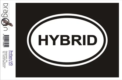 Produktbild von Aufkleber / Autoaufkleber - JDM / Die cut / Auto / OEM - Hybrid 180x120mm gold - Heckscheibe / Heckscheibenaufkleber