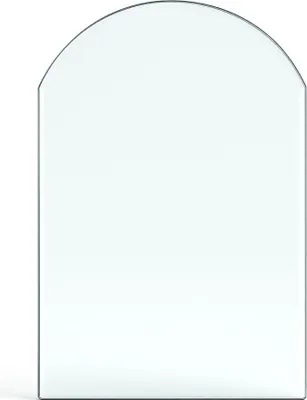 Produktbild von Feuercampus Funkenschutzplatte Glas Rundbogen 120×100×0,6 cm ESG Kamin Bodenplatte hitzebeständig Schutzplatte Feuerstelle Ofenunterlage Sicherheitsglas
