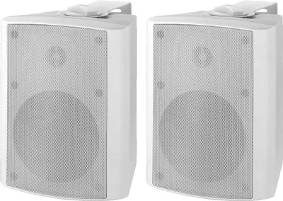 Produktbild von MONACOR Lautsprecherset 2Weg 2x20W 60-20000Hz 1aktiv/1passiv 2Stk ws MKA-50SET/WS