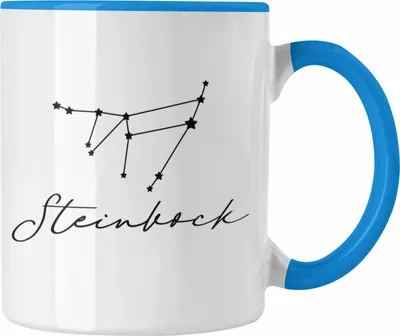 Produktbild von Trendation - Steinbock Sternzeichen Tasse Geschenk Horoskop Tierkreiszeichen (Blau)