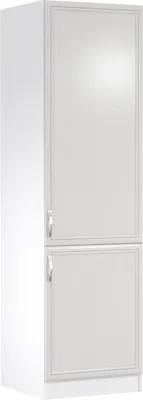 Produktbild von Kühlumbauschrank 60 cm Küchenschrank Küchenmöbel, Sycylia Weiß Creme D60ZL Weiß/Creme
