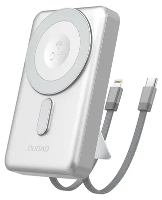 Image de DUDAO Dudao K29 wireless powerbank 10000mAh 20Watt 2xcables Sølv