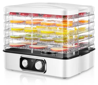 Dörrgerät 5 Tabletts, 35-70°C, Umluft, für Obst, Gemüse, Fleisch