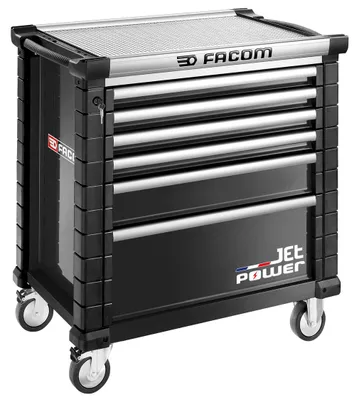 Image de Servante JETM4 6 tiroirs noir avec tiroir énergisé - FACOM - JET.6NM4APOWERPF