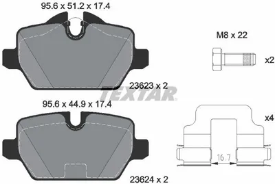 Obrázok produktu pre Brzdové doštičky Textar pre BMW 1 3 + Coupe E81 E87 E90 E92 116-318