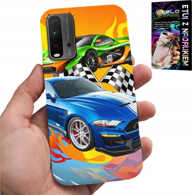 Zdjęcie produktu dla Etui Do Xiaomi Redmi 9T - Dla Dzieci, Samochody Wyścigowe Wyścigi