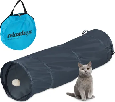 Image de Tunnel pliable pour chat avec jouets