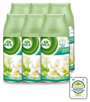 Produktbild von 6 x Air Wick Freshmatic Nachfüller - Jasmin und weiße Blumen - 250 ml - Vorratspackung - 6 Stücke