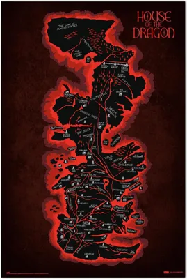 Produktbild von House of the Dragon - Map - Film Poster Plakat - Grösse 61x91,5 cm ohne Zusatzartikel