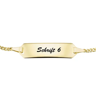 Produktbild von MATERIA by Matthias Wagner Kinder Gravur Armband Herz Anhänger 333 Gold 12cm 14cm GA-13
