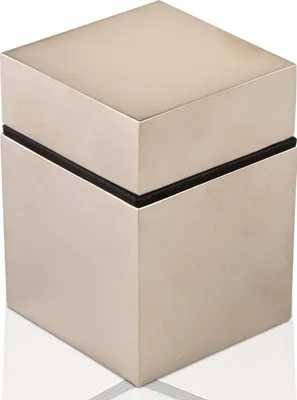 Produktbild von 4er Pack - Glasbodenträger CUBE 40 x 40 mm Edelstahloptik matt