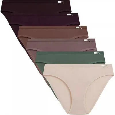 Immagine prodotto di Slip da donna Atlantic, confezione da 6, taglio sportivo, color marrone, taglia XXL