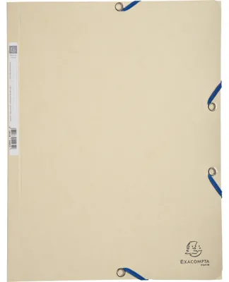 Image de Exacompta 25x Chemise 3 rabats à élastiques 400g/m2 A4 Ivoire 55532E