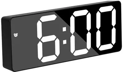 Image de Réveil numérique à LED avec 4 niveaux de luminosité, affichage de la date, mode 12/24 heures, fonctions snooze et heure d'été, grand écran LED