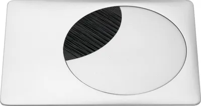 Produktbild von CONFURN Kabeldurchgang eckig, mit Staubschutzbürste, Zamak silber RAL 9006