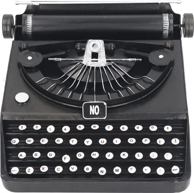 Obrázok produktu pre Starožitný písací stroj model čierny retro -Vintage prenosný manuál -Rekvizity dekorácie ozdoby pre domácnosť