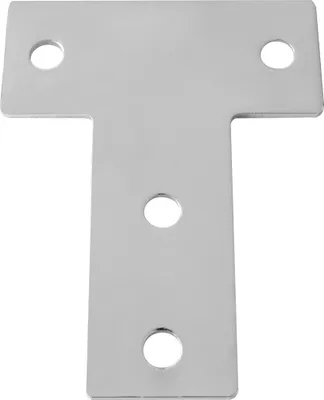 Produktbild von KLAK 40 - Verbinderplatte - T - 100x120mm Aussen Flachverbinder 40x40 Aluprofil - 4 Stück