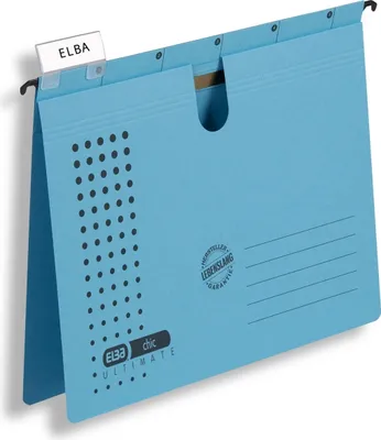 Produktbild von Hängehefter chic A4 230g/qm Karton (RC) blau VE=20x5 Stück