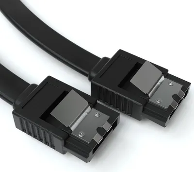 Produktbild von 0,5m SATA 3 Kabel Schwarz von JAMEGA | S-ATA 6 Gb/s High Speed SSD HDD Laufwerk