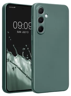 Produktbild von kwmobile Handyhülle für Samsung Galaxy A55 5G Hülle - weiche Silikon Case metallisch schimmernd - Schutzhülle Cover - Metallic Petrol