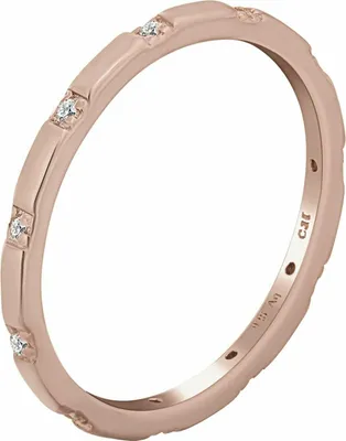 Produktbild von cai Ring 925 Silber rosévergoldet mit Zirkonia Stacking