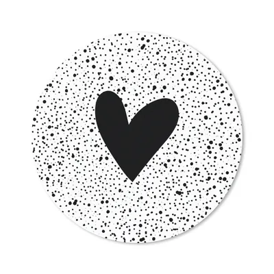 Produktbild von MuchoWow® Mauspad Mousepad Herz - Design - Weiß 40x40 cm - Mousepads - Maus Mat - Pad - Mausunterlage - Schreibtisch Accessoires