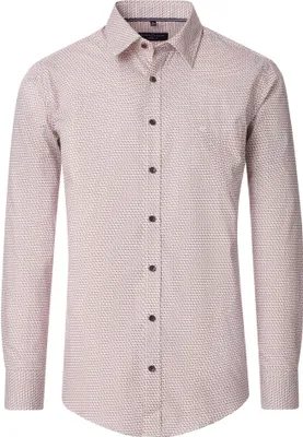 Produktbild von CASAMODA Herren Freizeithemd Langarm Kent Casual Rot gemustert XXL