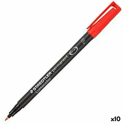 Image de STAEDTLER Folienstift Lumocolor perm F rot 10 Stück