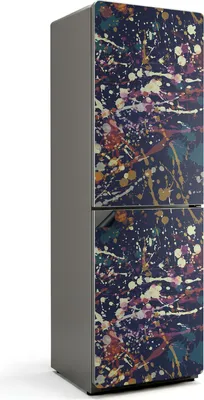 Zdjęcie produktu dla Abstrakcyjny wzór w kropki - Magnetyczna osłona lodówki - Folia dekoracyjna magnetyczna do kuchni - Magnetyczna dekoracja lodówki - Samoprzylepna tablica magnetyczna - Folia magnetyczna na drzwi lodówki - 60x190 cm