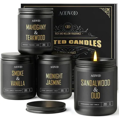 Immagine prodotto di Set di candele profumate per uomo - 4 pezzi
