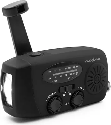ICAMI Notfallradio – Kurbel & Solar, Powerbank 2000mAh, AM/FM/WB, LED-Lampe, Camping Outdoor